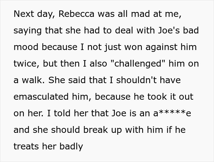 "Am I The Jerk For 'Emasculating' A Guy By Winning Against Him In A Game?" "Am I The Jerk For 'Emasculating' A Guy By Winning Against Him In A Game?"