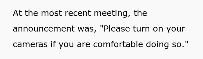 Employee Informs Meeting's Lead She's Using A Breast Pump And Won't Turn On Her Camera But They Insist So She Maliciously Complies Employee Informs Meeting's Lead She's Using A Breast Pump And Won't Turn On Her Camera But They Insist So She Maliciously Complies
