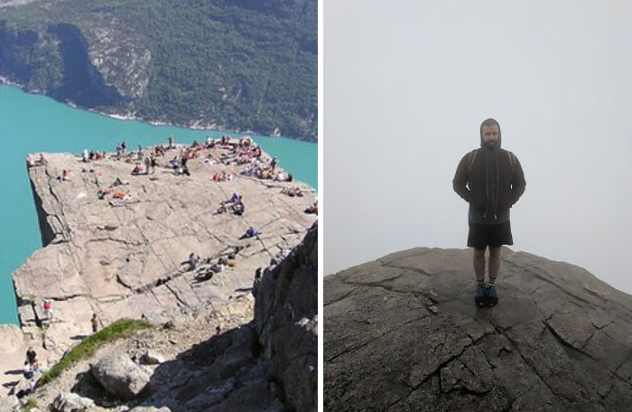 What I Expected To See At Preikestolen vs. What I Got