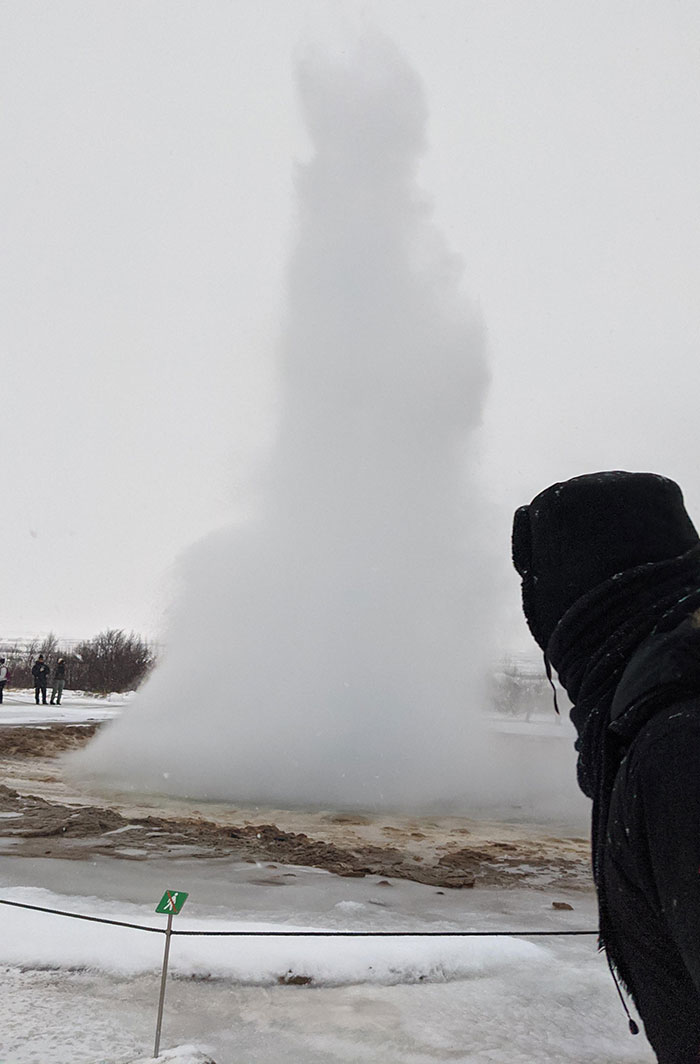 Went To Iceland Earlier In The Month And Waited Nearly 10 Minutes For The Geysir To Blow Only For Another Tourist To Walk Right In Front Of The Shot