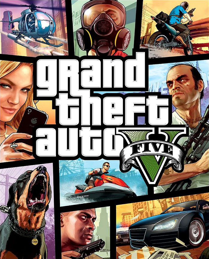 Poster of Grand Theft Auto V video game 