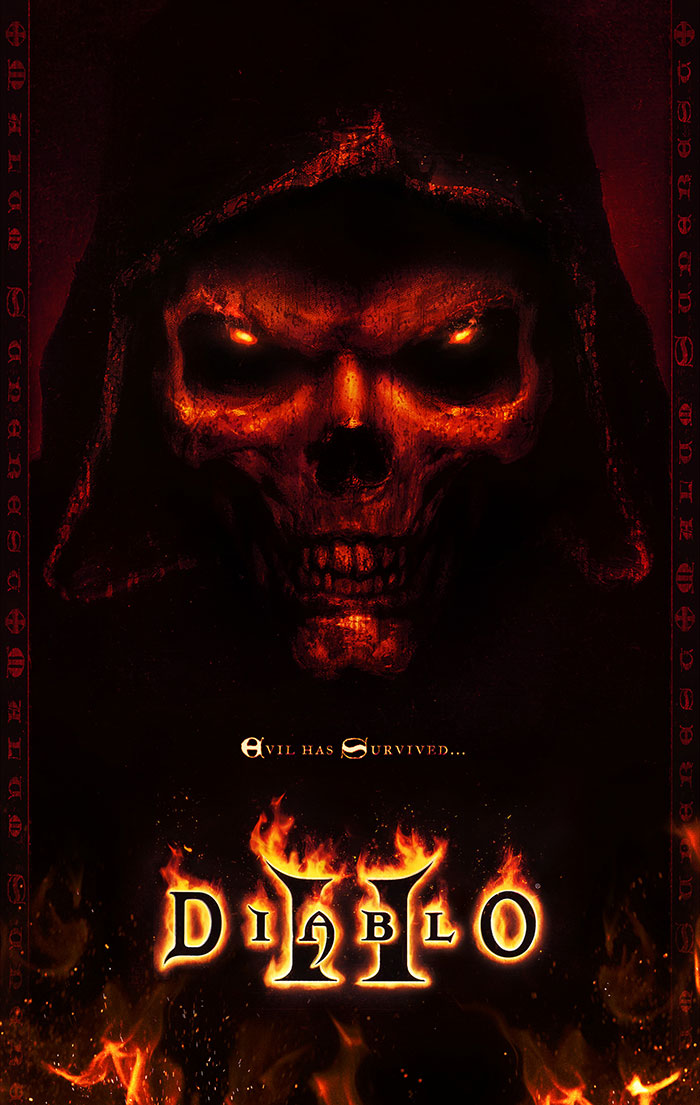 Poster of Diablo II video game 