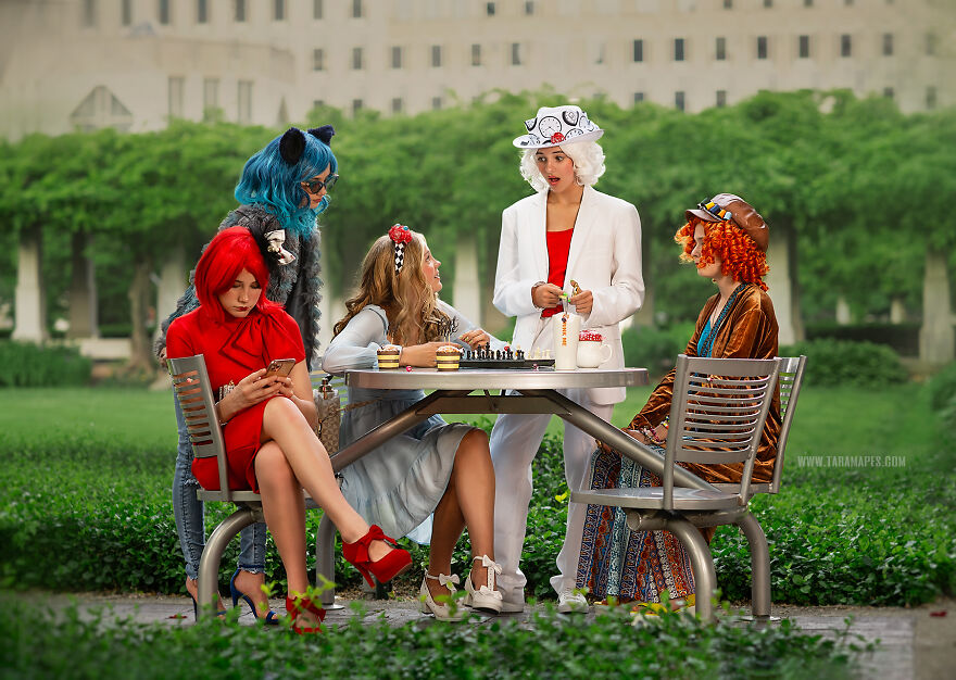 Modern Alice: I Photographed People As Alice In Wonderland Characters Hanging Out In The Modern World (23 Pics)