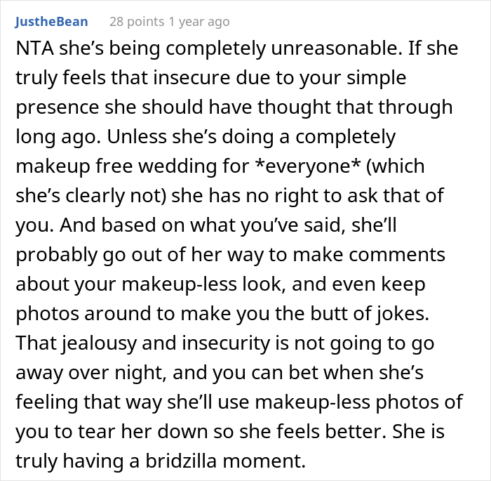 Maid Of Honor With A Scar On Her Face Asks If She's Right To Skip The Wedding After Bride Bans Makeup Just For Her Maid Of Honor With A Scar On Her Face Asks If She's Right To Skip The Wedding After Bride Bans Makeup Just For Her