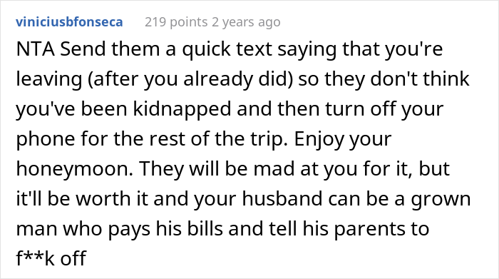 Newlyweds Are Surprised With All-Paid Honeymoon Getaway Trip, Find Out Groom's Parents Invited Themselves In, Drama Ensues After They Ask For Privacy Newlyweds Are Surprised With All-Paid Honeymoon Getaway Trip, Find Out Groom's Parents Invited Themselves In, Drama Ensues After They Ask For Privacy