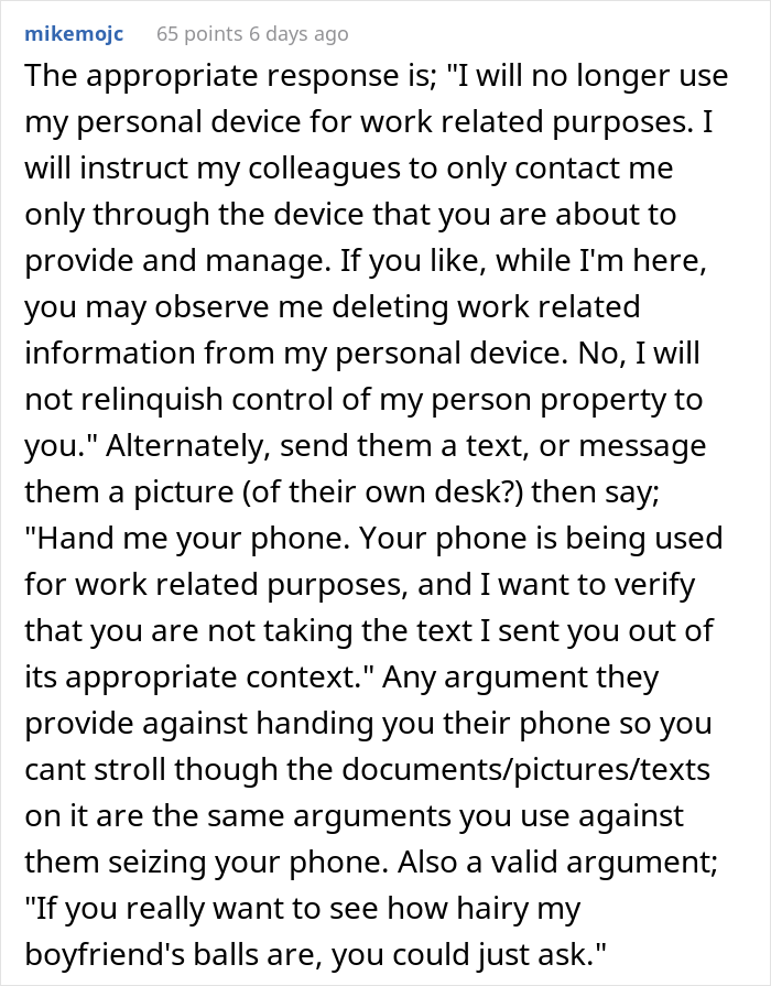 HR Wants To Check Employees’ Personal Phones Anytime They Want, People Are Not Having It HR Wants To Check Employees’ Personal Phones Anytime They Want, People Are Not Having It