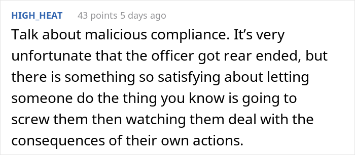 Truck Driver Maliciously Complies To Letting A Karen Illegally Pass Him In Traffic, She Immediately Crashes Into A Cop Car Truck Driver Maliciously Complies To Letting A Karen Illegally Pass Him In Traffic, She Immediately Crashes Into A Cop Car