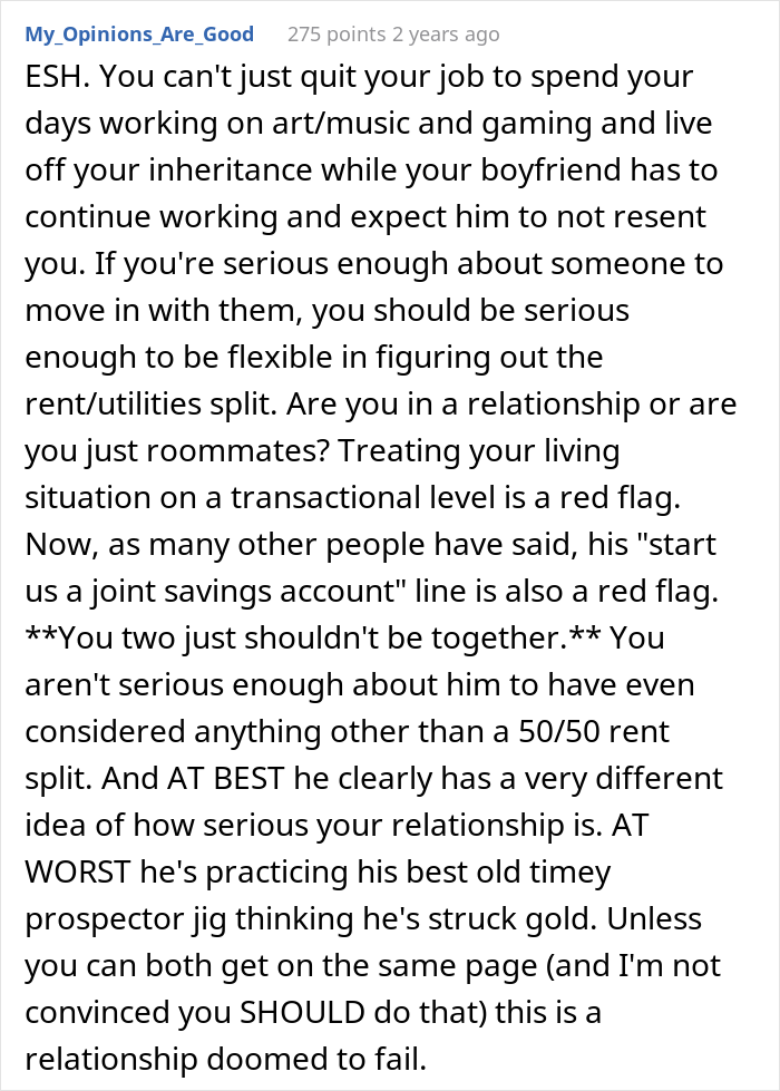 "Am I The Jerk For Telling My Boyfriend He Isn't Entitled To My Inheritance?" "Am I The Jerk For Telling My Boyfriend He Isn't Entitled To My Inheritance?"