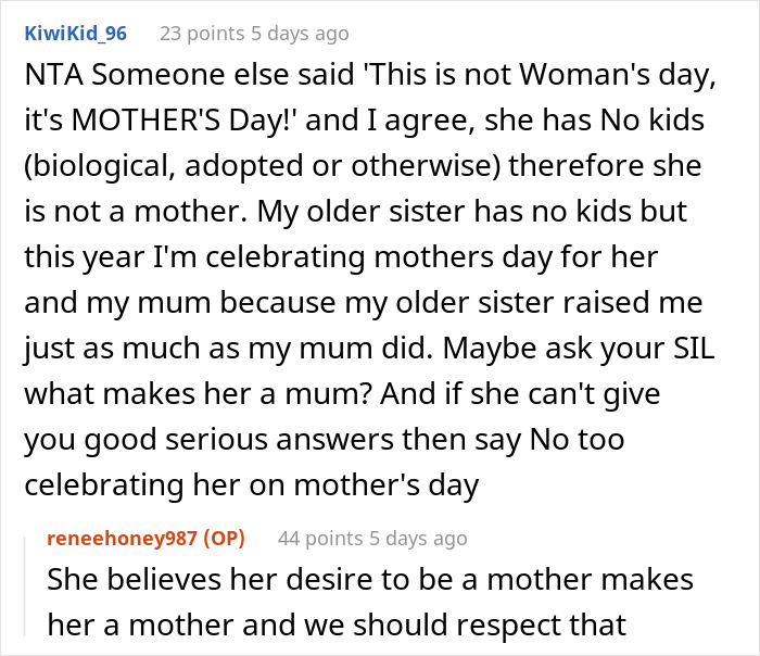 “This Kind Of Rhetoric Is Really Disturbing, Offensive, And Disrespectful”: Childless Sister-In-Law Requests To Be “Equally Celebrated” On Mother’s Day
