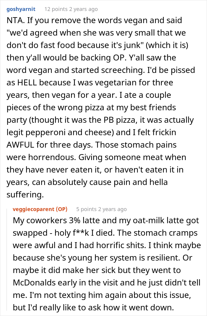 “AITA For Being Upset That My Ex-Husband Fed Our Vegan Daughter Chicken McNuggets”