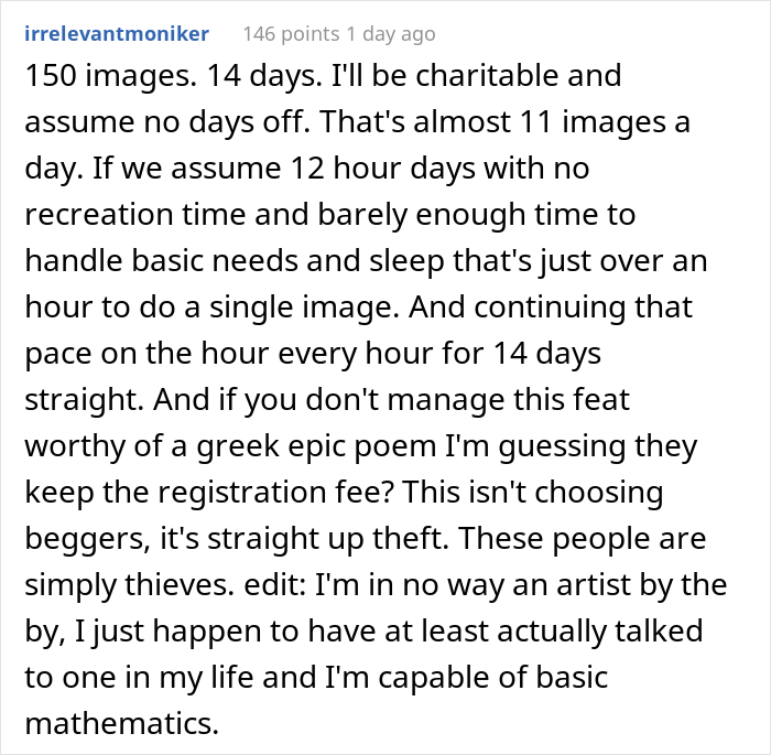 Client Wants Artist To Pay Them $1K As "Security", Gets Shamed Online