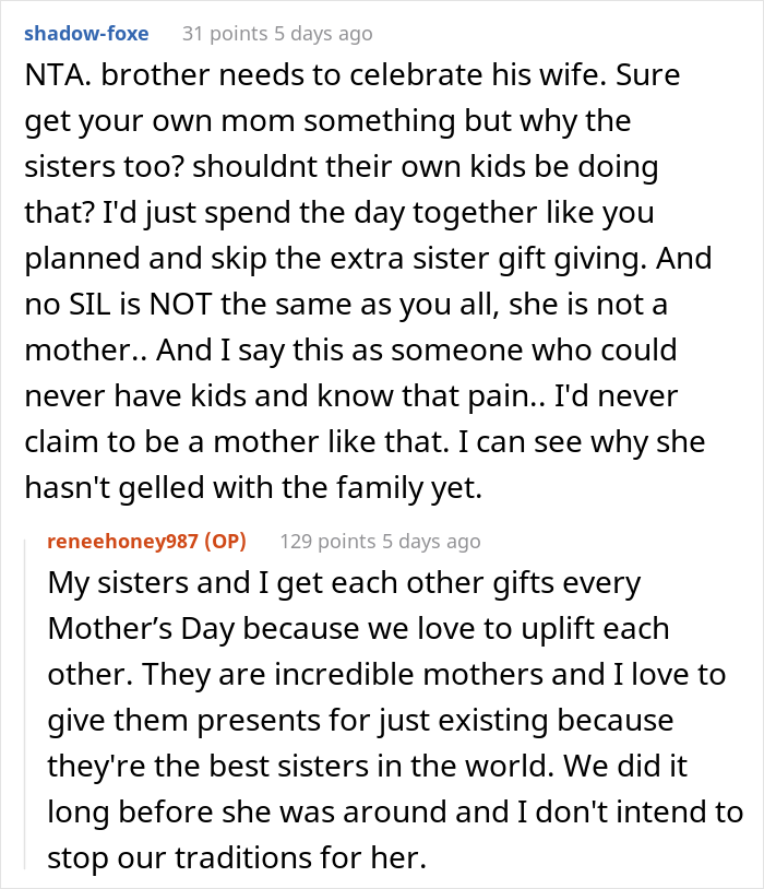 “This Kind Of Rhetoric Is Really Disturbing, Offensive, And Disrespectful”: Childless Sister-In-Law Requests To Be “Equally Celebrated” On Mother’s Day