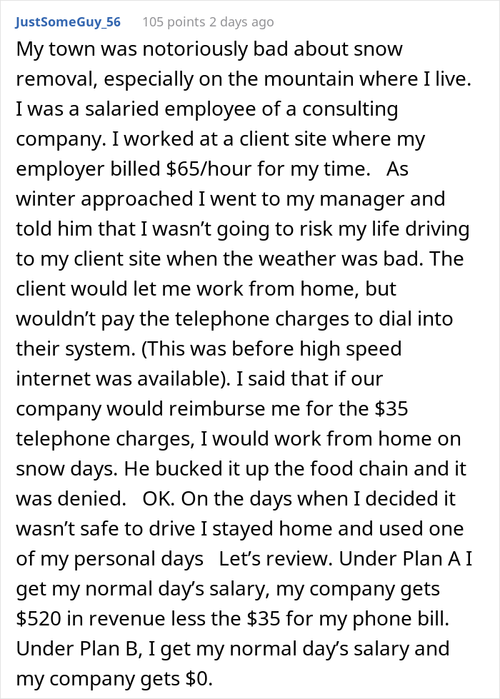 Boss Tells Employee They Can't Work From Home, Regrets It When They Use It To Their Advantage Boss Tells Employee They Can't Work From Home, Regrets It When They Use It To Their Advantage