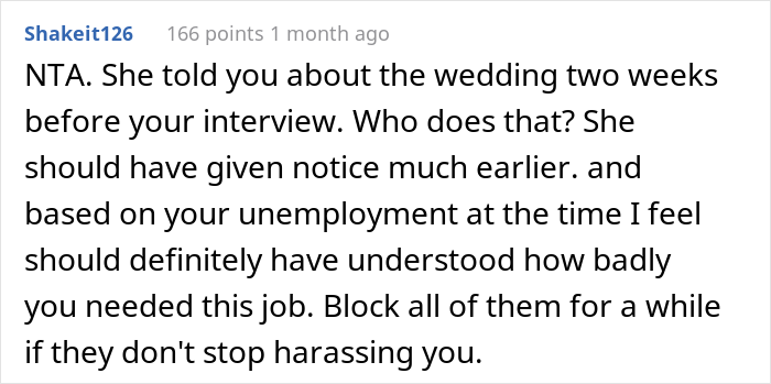 Woman Skips Her Mother’s 5th Wedding To Attend A Long-Awaited Job Interview, Gets Called A Jerk For Missing The Big Day
