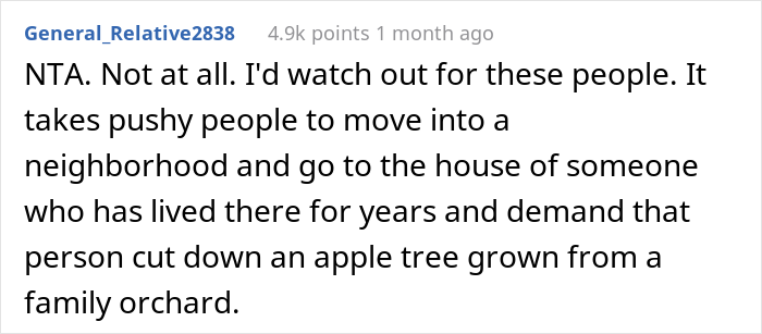 “AITA For Not Removing A Tree From My Property As My New Neighbor Demands?” “AITA For Not Removing A Tree From My Property As My New Neighbor Demands?”