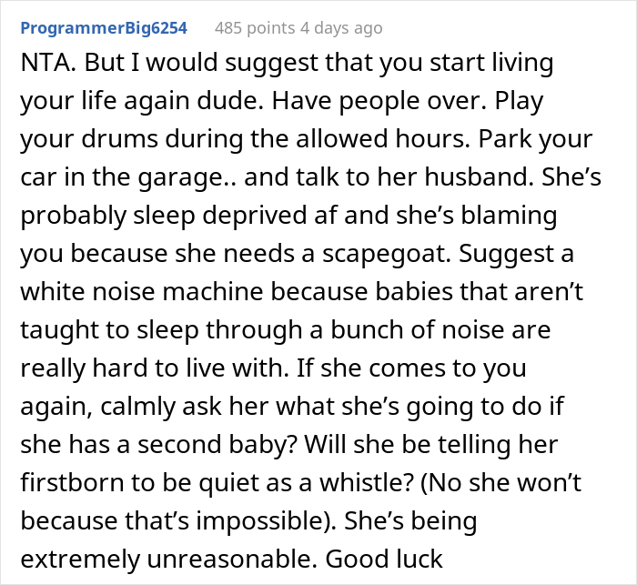 “AITA For Telling My Neighbor To Get Over It When I Wake Her Baby Up?”