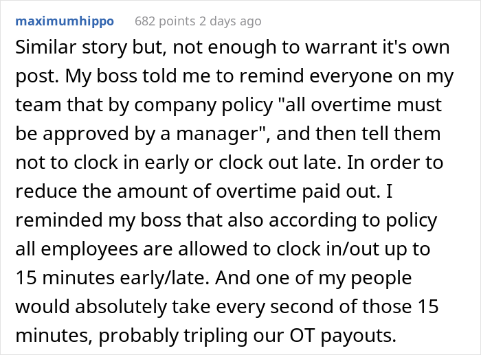 Boss Tried To Teach Late Employee A Lesson, Ended Up Having To Pay Overtime When Supervisor Saw His Team Helping Out Other Departments Boss Tried To Teach Late Employee A Lesson, Ended Up Having To Pay Overtime When Supervisor Saw His Team Helping Out Other Departments