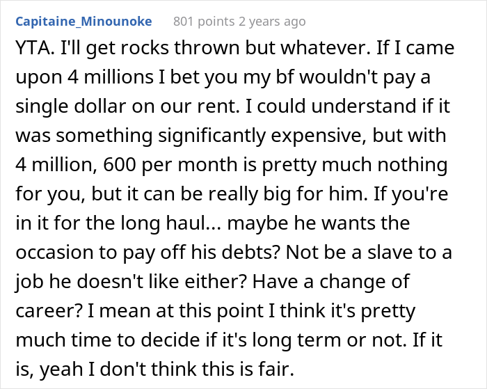 "Am I The Jerk For Telling My Boyfriend He Isn't Entitled To My Inheritance?" "Am I The Jerk For Telling My Boyfriend He Isn't Entitled To My Inheritance?"
