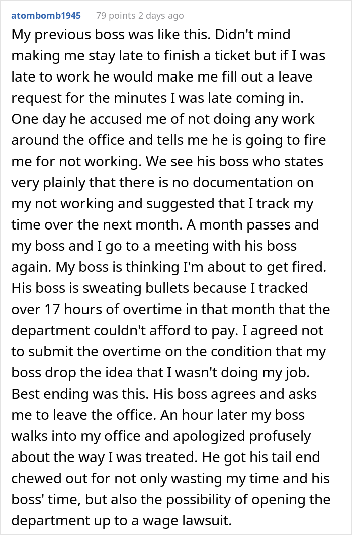 Boss Tried To Teach Late Employee A Lesson, Ended Up Having To Pay Overtime When Supervisor Saw His Team Helping Out Other Departments Boss Tried To Teach Late Employee A Lesson, Ended Up Having To Pay Overtime When Supervisor Saw His Team Helping Out Other Departments