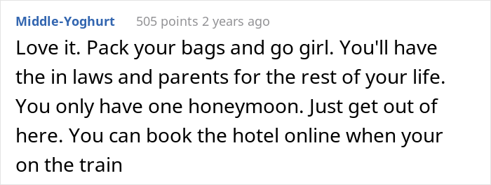Newlyweds Are Surprised With All-Paid Honeymoon Getaway Trip, Find Out Groom's Parents Invited Themselves In, Drama Ensues After They Ask For Privacy Newlyweds Are Surprised With All-Paid Honeymoon Getaway Trip, Find Out Groom's Parents Invited Themselves In, Drama Ensues After They Ask For Privacy