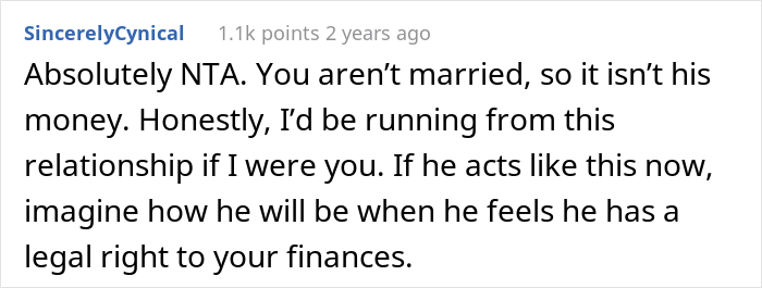 "Am I The Jerk For Telling My Boyfriend He Isn't Entitled To My Inheritance?" "Am I The Jerk For Telling My Boyfriend He Isn't Entitled To My Inheritance?"