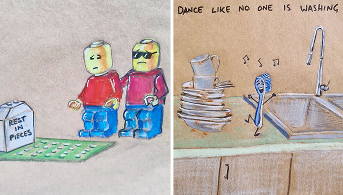 35 New Dad Jokes And Puns That I Drew On My Daughters’ Sandwich Bags