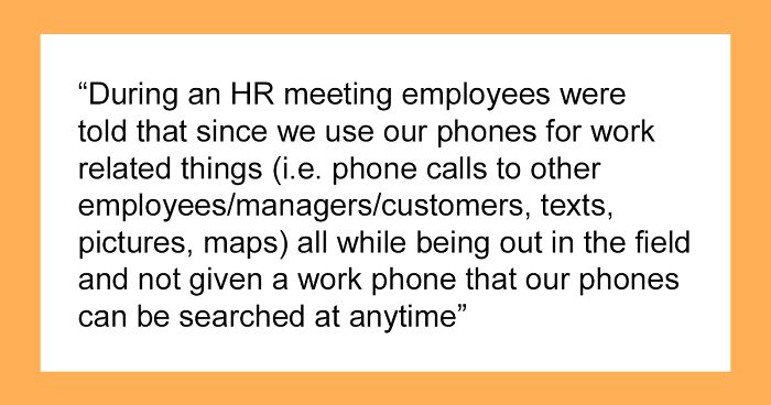 HR Wants To Check Employees’ Personal Phones Anytime They Want, People Are Not Having It
