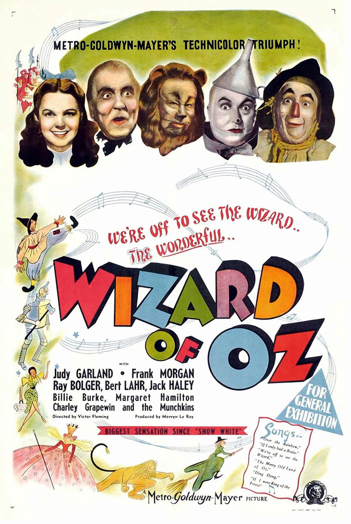 Movie poster for "The Wizard Of Oz"