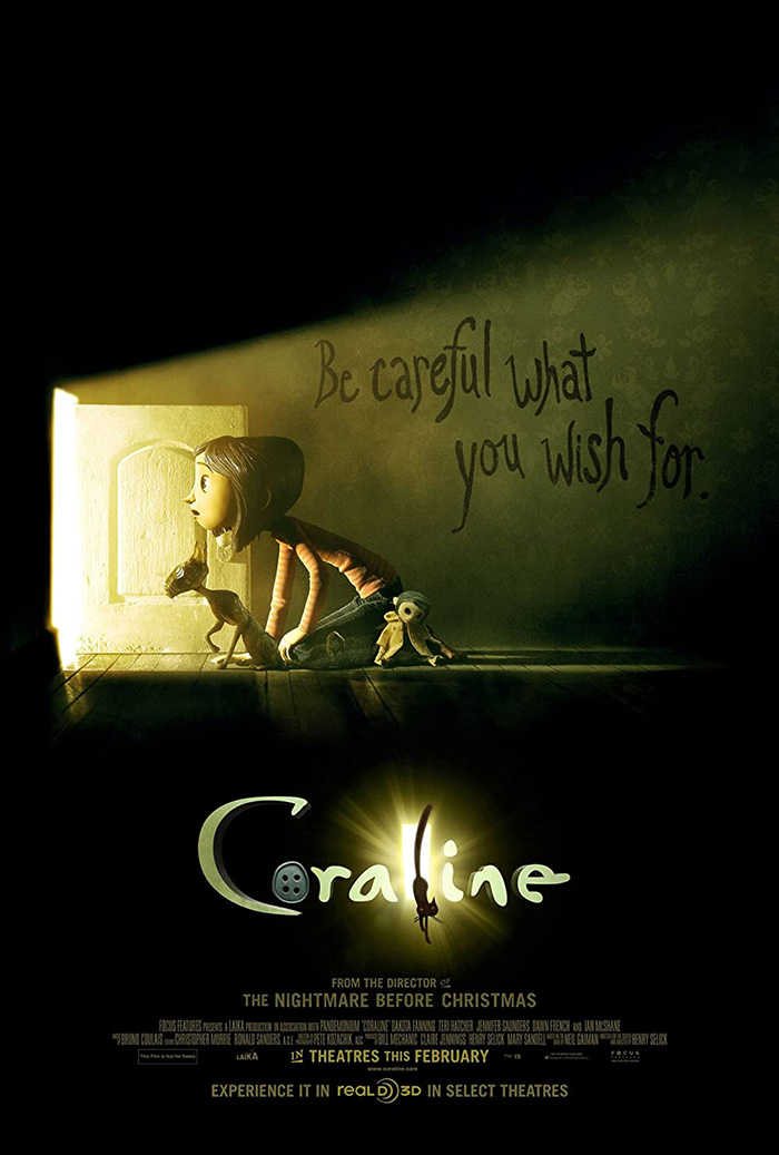 Movie poster for "Coraline"
