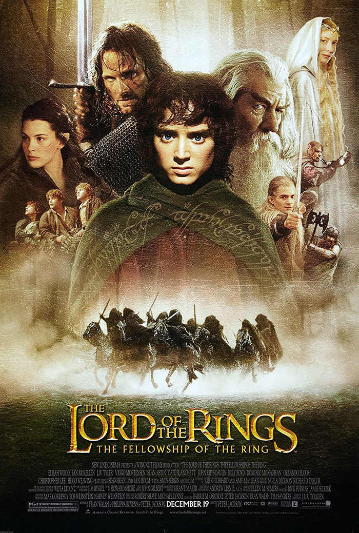 Movie poster for "The Lord Of The Rings: The Fellowship Of The Ring"