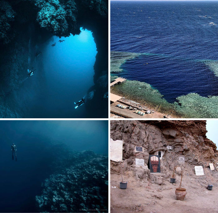 The Arch Of The Blue Hole In Egypt Which Has Claimed The Lives Of An Estimated 130 People From 1997-2012