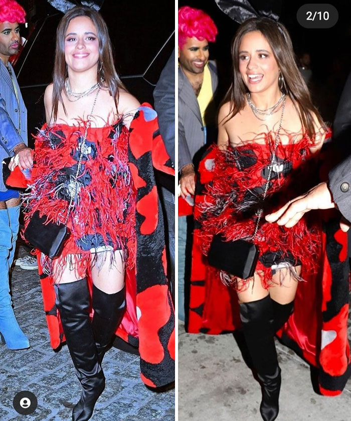 No se difumina la cara porque es Camila Cabello. Este es su vestido de la fiesta después de la Gala del Met. La Gala del Met de este año fue extremadamente caótica, ¿o acaso soy solo yo?