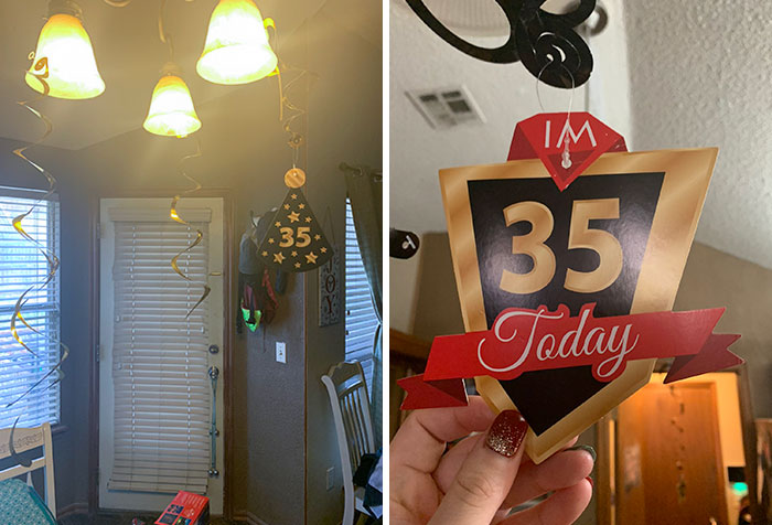 When You Decorate For Your Husband's 35th Birthday Today Only To Find Out It’s His 36th Birthday