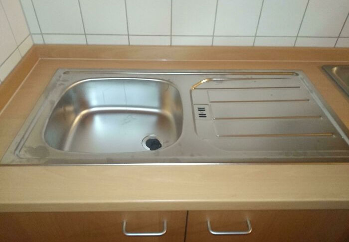 In My Student Dormitory The Kitchen Was Renovated And They Forgot The Faucet On The Sink