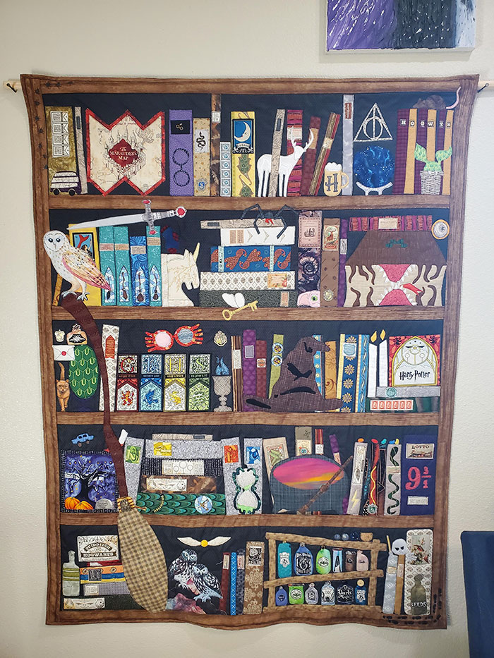 Harry Potter Quilt My Mom Made For My Baby. That's So Nice. The Baby Isn't Allowed To Touch It
