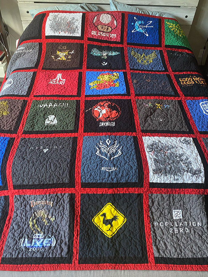 I Spent 10 Years In The Games Media Industry. My Mother Made Me A Quilt Out Of The Shirts I Collected Along The Way