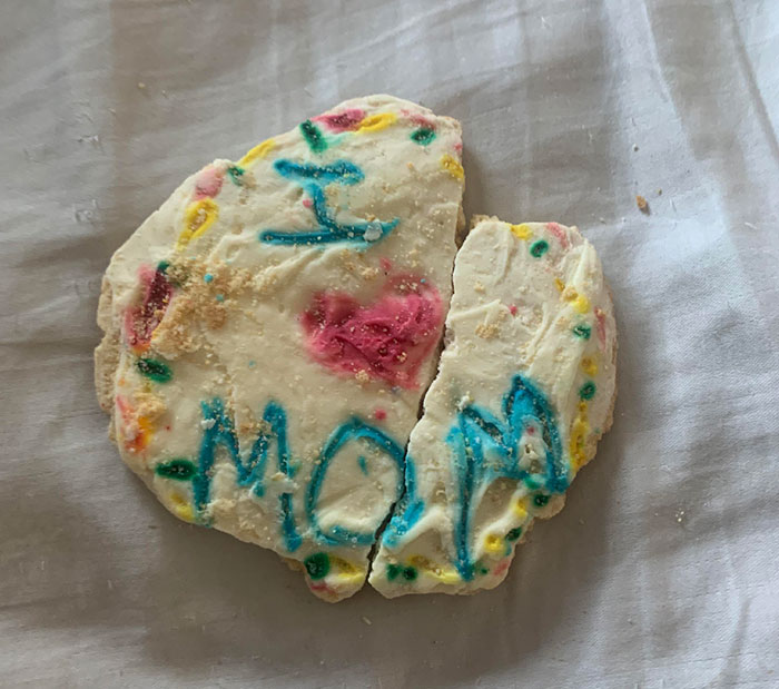 Found A Cookie I Made As A Child For My Mom’s First Mother’s Day After She Left My Abusive Dad Still In My Mom’s Freezer - I’m 28 Now