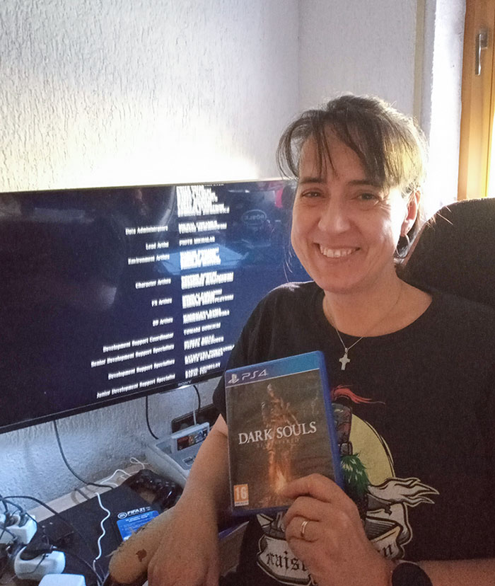 I Couldn't Be More Proud Of Her. After A Lot Of Blood Sweat And Tears. But Mostly Fun, My Mother Finished Her First Dark Souls Game