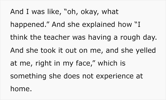 An example of how her 'gentle parent' dealt with a teacher yelling at her went viral with 460k likes