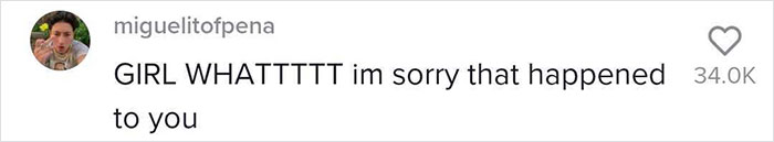 Comment expressing shock and support on tattoo artist behavior story. Comment expressing shock and support on tattoo artist behavior story.