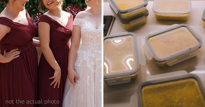 “¿Quién rayos hace algo así?”: Esta novia quedó anonadada al descubrir que una invitada se había llevado 10 recipientes con comida de la boda
