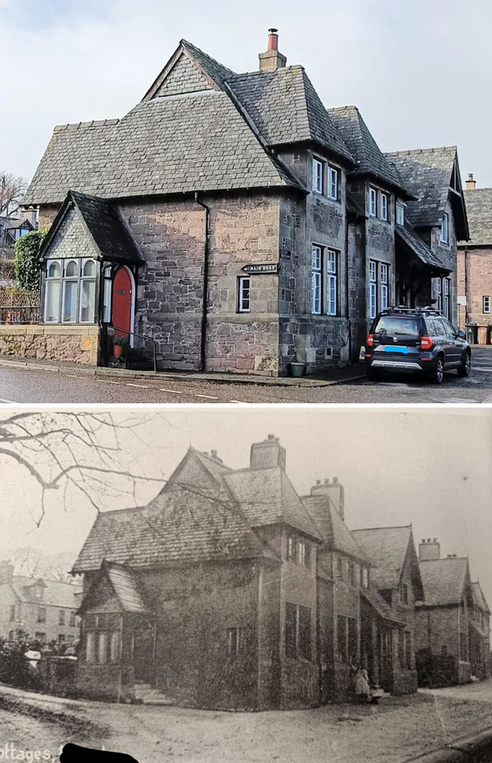 El antes y el ahora de nuestro nuevo (para nosotros) hogar. Construida en la década de 1870, Escocia
