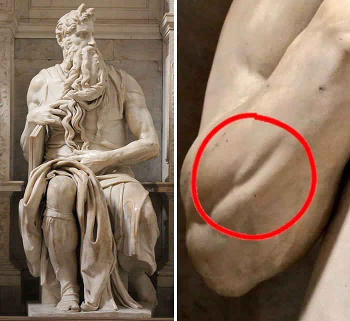 Michelangelo's Moses Is A Marble Sculpture Made In 1513–15