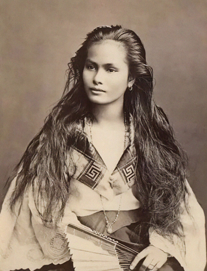 Retrato de una “mestiza de Sangley”, en Filipinas, 1875. Foto de Francisco Van Camp