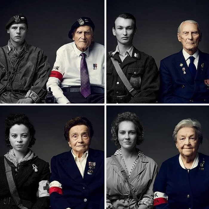 Members Of The Polish Resistance During World War 2, Then To Now. The Polish Resistance Played A Major Role In The Warsaw Polish Uprising 1944