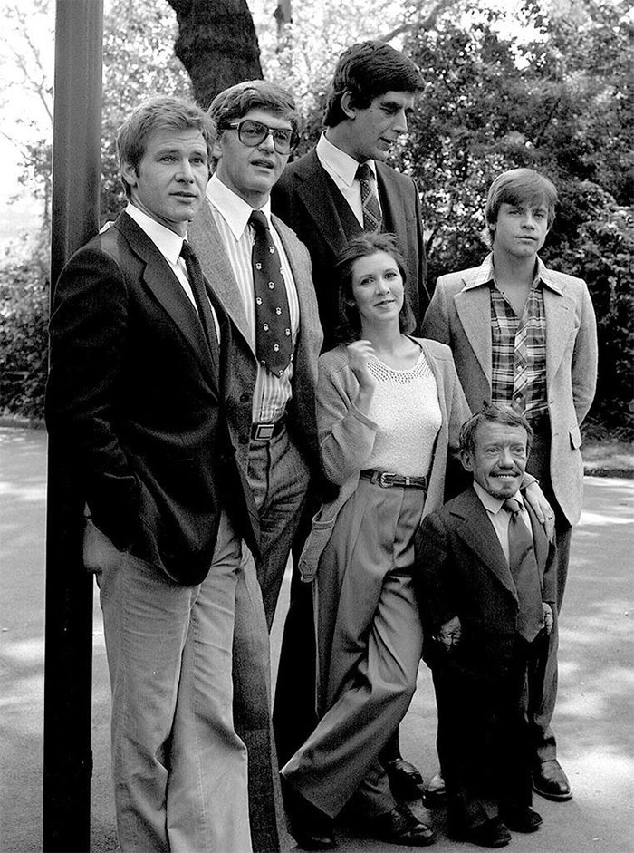 Star Wars Characters Together From Left To Right : Han Solo, Darth Vader, Chewbacca, Princess Leia, Luke Skywalker And R2-D2, 1977