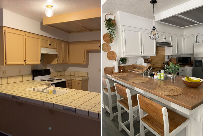 The Before And After Of Our DIY Kitchen Makeover