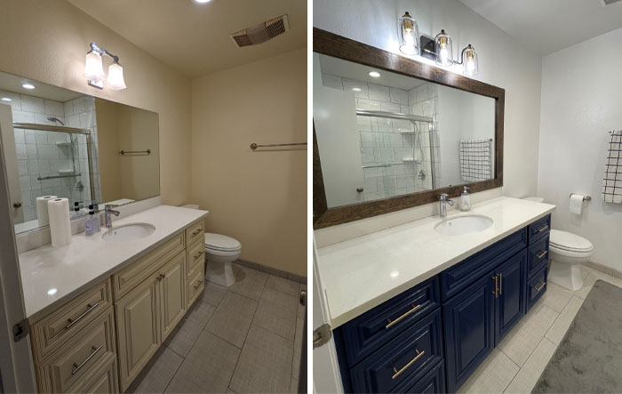 From What We Could Tell, Former Residents Used To Smoke In This Bathroom.... What Started As Attempts To Get Rid Of The Smell Turned Into A Mini-Facelift That I'm Now Pretty Proud Of. Before & After
