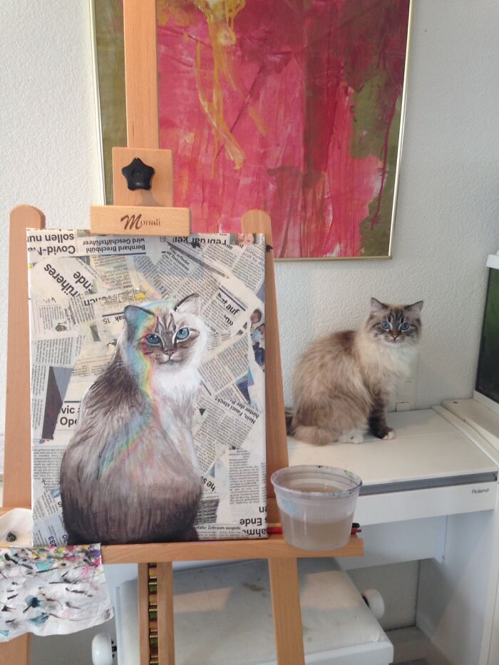 Here's A Painting With The Model