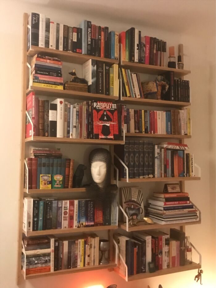 My Bookshelf (I Made The Chain Mail Myself)